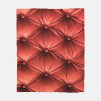 テクスチャ付きレッドレザー：詳細なマテリアルのクローズアップ フリースブランケット