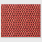 テクスチャ付きレッドレザー：詳細なマテリアルのクローズアップ ラッピングペーパー (フラット)