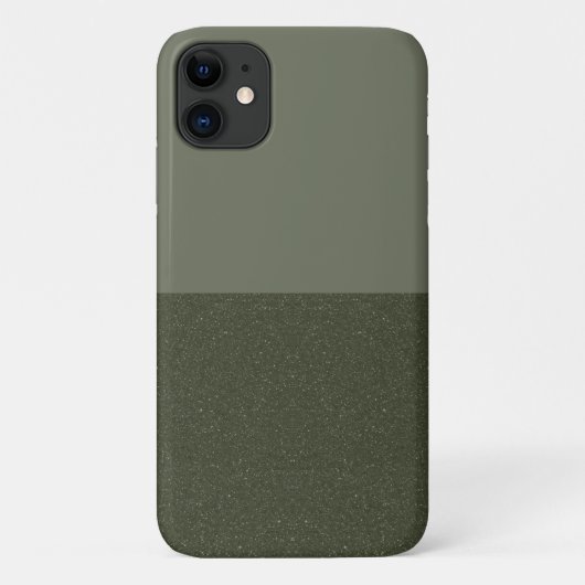 テクスチャ付き下モスグリーンiPhone 11ケース(カスタム) Case-Mate iPhoneケース (裏面)