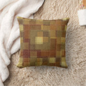 テクスチャ付き単色の茶色のタータンチェックの格子縞。 クッション (ブランケット)