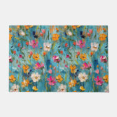 テクスチャ付き夏の花2 ドアマット (正面)