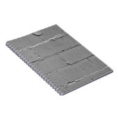 テクスチャ付き大きなセメントブロック壁プリント ノートブック (右側)