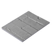 テクスチャ付き大きなセメントブロック壁プリント ノートブック (左側)