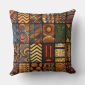 テクスチャ付き文化パッチワーク クッション (裏面)