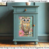 テクスチャ付き混合メディアフウ素朴ル、DJ3Lデコページ 薄葉紙