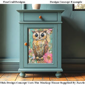 テクスチャ付き混合メディアフロ素朴ウ、DJ3R Decompage 薄葉紙