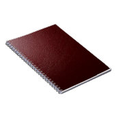 テクスチャ付き濃い赤の革 ノートブック (右側)