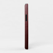 テクスチャ付き濃い赤の革 Case-Mate iPhoneケース (裏面/右)