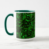 テクスチャ付き穀物メタリックグリーン マグカップ (左)