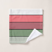 テクスチャ付き紙のクリスマスレッドホワイトグリーンカラー バスタオルセット (ウォッシュタオル)