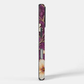 テクスチャ付き紫にクリーム色の花 Case-Mate iPhoneケース (裏面 / 右)