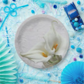 テクスチャ付き背景のコヤナギ ペーパープレート (パーティー)