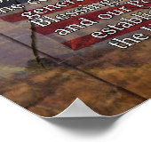 テクスチャ付き背景の上の米国憲法プリアンブル ポスター (角)