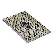 テクスチャ付き背景の黒板の口ひげパターン ノートブック (右側)