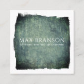 テクスチャ付き背景インテリアのペイント スクエア名刺 (正面)