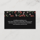 テクスチャ付き花のパターン 名刺 (裏面)