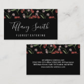 テクスチャ付き花のパターン 名刺 (正面/裏面)