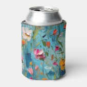 テクスチャ付き花のパターン 缶クーラー (缶正面)