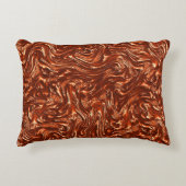 テクスチャ付き茶色のテラコッタ アクセントクッション (正面)