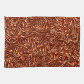 テクスチャ付き茶色のテラコッタ キッチンタオル (横)