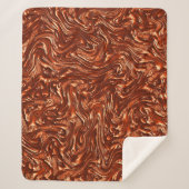 テクスチャ付き茶色のテラコッタ シェルパブランケット (正面)