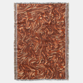 テクスチャ付き茶色のテラコッタ スローブランケット