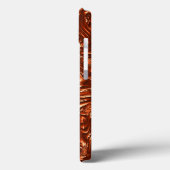 テクスチャ付き茶色のテラコッタ Case-Mate iPhoneケース (裏面 / 左)