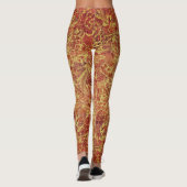 テクスチャ付き装飾フローラ-ヴィンテージルック レギンス (裏面)