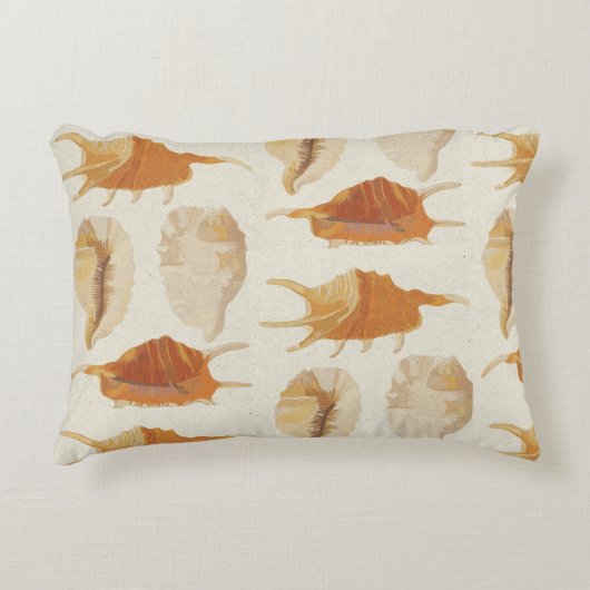 テクスチャ付き貝殻 アクセントクッション (正面)