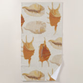 テクスチャ付き貝殻 ビーチタオル (正面)