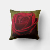 テクスチャ付き赤バラ枕 クッション (裏面)