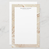 テクスチャ付き金ゴールドホイルフェイクモノグラム文房具 便箋 (正面/裏面)