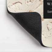 テクスチャ付き金ゴールドモダンモノグラムマウスパッド マウスパッド (コーナー)