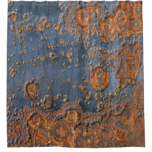 テクスチャ付き錆びた金属の背景。 シャワーカーテン (正面)