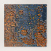 テクスチャ付き錆びた金属の背景。 ジグソーパズル (横)