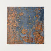 テクスチャ付き錆びた金属の背景。 タペストリー (正面(横))