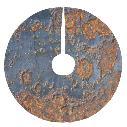 テクスチャ付き錆びた金属の背景。 ブラッシュドポリエステルツリースカート (正面)