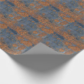 テクスチャ付き錆びた金属の背景。 ラッピングペーパー (角)