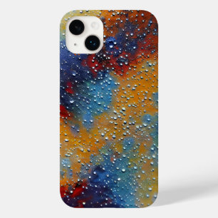 テクスチャ付き青い赤い黄色の(ばちゃばちゃ)跳ねる絵画のパターン Case-Mate iPhone 14 PLUSケース