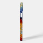 テクスチャ付き青い赤い黄色の（ばちゃばちゃ）跳ねる絵画のパターン Case-Mate iPhoneケース (裏面 / 右)