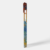 テクスチャ付き青い赤い黄色の（ばちゃばちゃ）跳ねる絵画のパターン Case-Mate iPhoneケース (裏面 / 左)