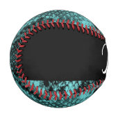 テクスチャ付き青の蛇の皮 野球ボール (正面左)