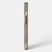 テクスチャ付き青、黄色、オリーブ山形。 iPhoneケース (左側面)