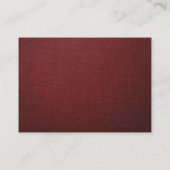 テクスチャ付きBurgundy &金ゴールド結婚のRSVPカード エンクロージャーカード (裏面)