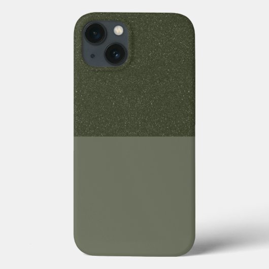 テクスチャ付きMoss Green iPhone 13ケース – カスタマイズ可能 Case-Mate iPhoneケース (裏面)