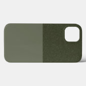 テクスチャ付きMoss Green iPhone 13ケース – カスタマイズ可能 Case-Mate iPhoneケース (裏面 (横))