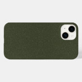 テクスチャ付きMoss Green iPhone 14ケース – カスタマイズ可能 Case-Mate iPhoneケース (裏面 (横))