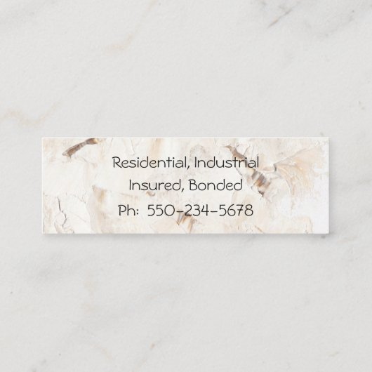 テクスチャ付モダンき背景請負業者の通話カード コーリングカード (裏面)