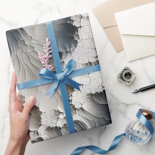 テクスチャ割れコンテンポラリー抽象芸術 ラッピングペーパー (ギフト)