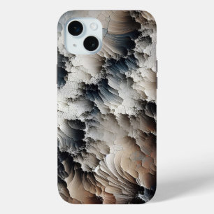 テクスチャ割れコンテンポラリー抽象芸術 iPhone 15 MINIケース